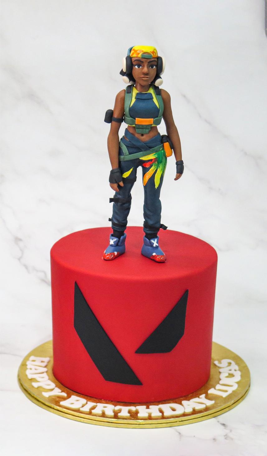 valorant agent raze story birthday cake